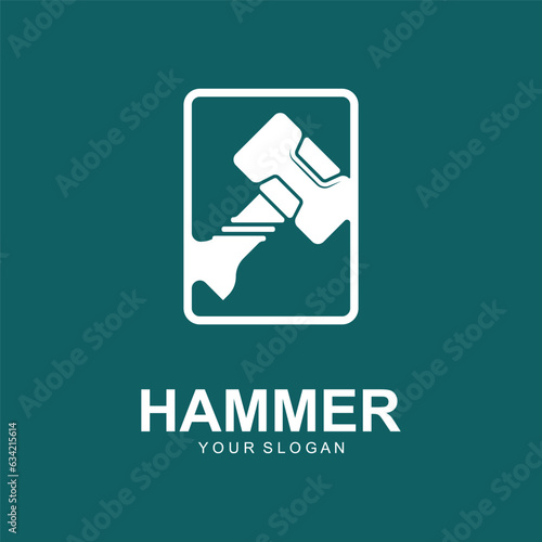 hammer logo vector illustration design
