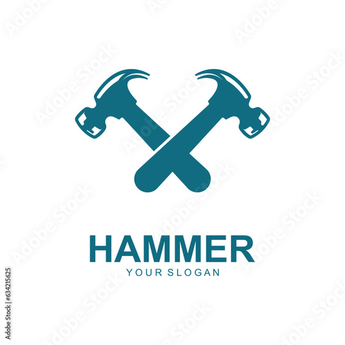 hammer logo vector illustration design