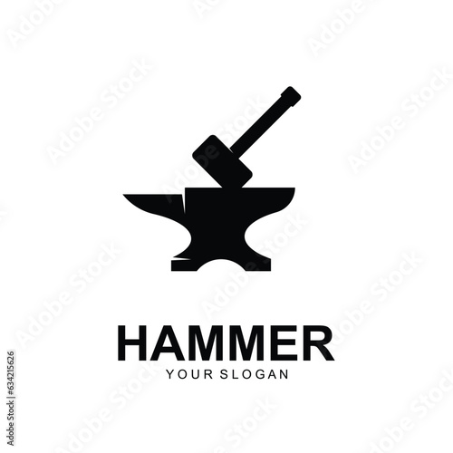 hammer logo vector illustration design