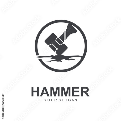hammer logo vector illustration design