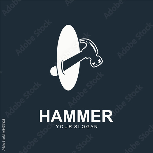 hammer logo vector illustration design