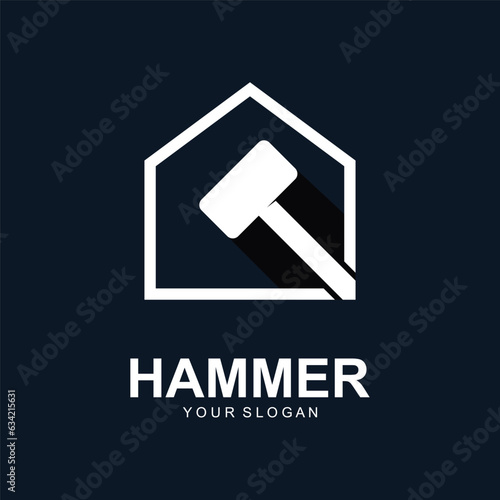 hammer logo vector illustration design