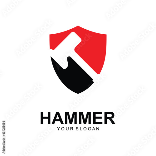 hammer logo vector illustration design