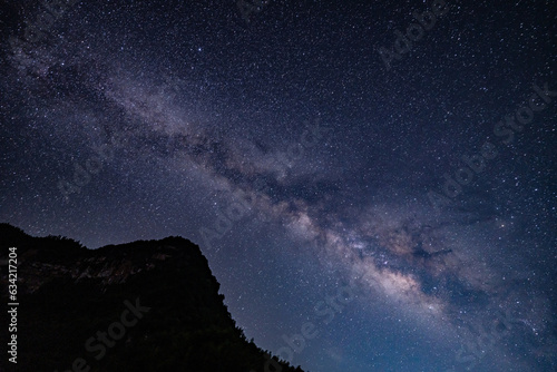 Stargazing  Milky Way  Changqi Town  Chishui City  Guizhou Province  China. Moon Lake Scenic Resort of Chishui. Hong-Chuan Yan