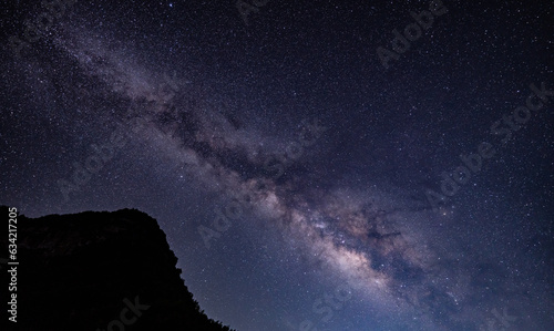 Stargazing  Milky Way  Changqi Town  Chishui City  Guizhou Province  China. Moon Lake Scenic Resort of Chishui. Hong-Chuan Yan