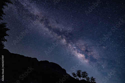 Fototapeta Naklejka Na Ścianę i Meble -  Stargazing; Milky Way, Changqi Town, Chishui City, Guizhou Province, China. Moon Lake Scenic Resort of Chishui. Hong-Chuan Yan
