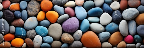 illustration of beautiful colorful pebbles, wallpaper, generative AI