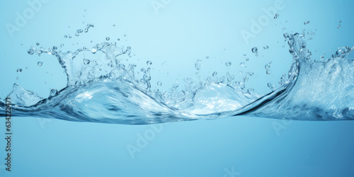 Purity transparency water splashing