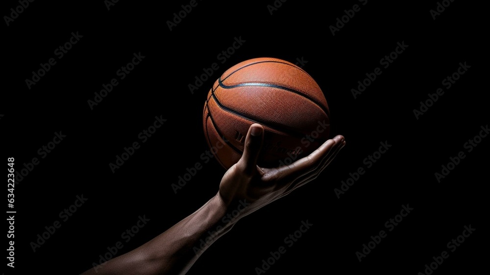 basketball player holding ball