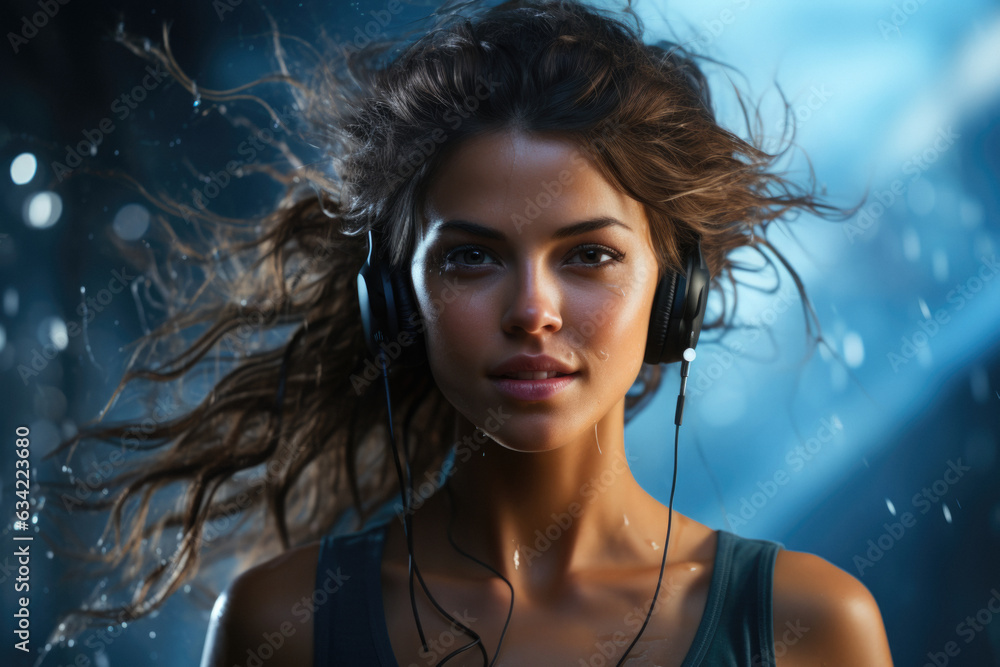 Naklejka premium Woman running