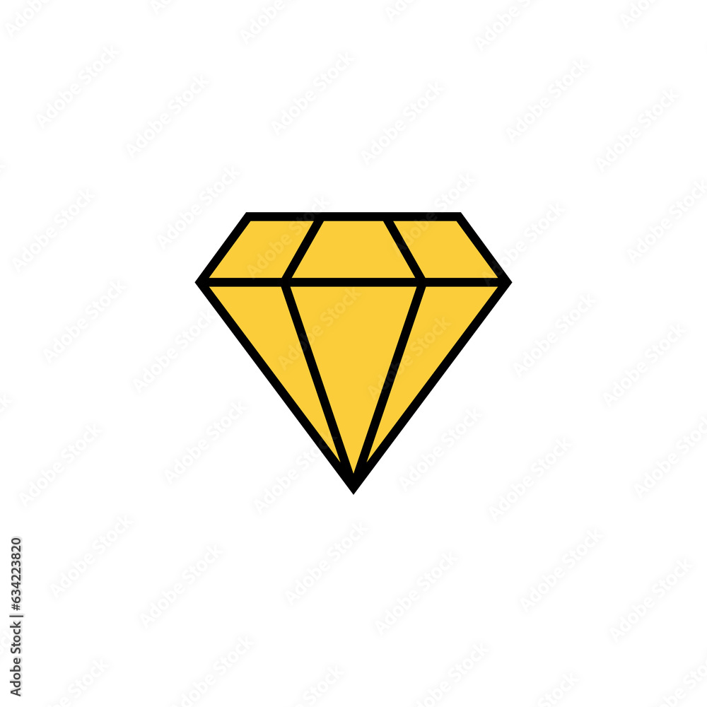 Diamond icon vector for web and mobile app. diamond gems sign and symbol Diamond icon vector for web and mobile app. diamond gems sign and symbol