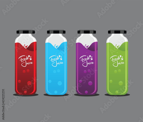 vector great background with variety of fruit juices