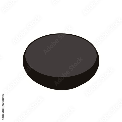 hockey puck or hockey ball (black and white)