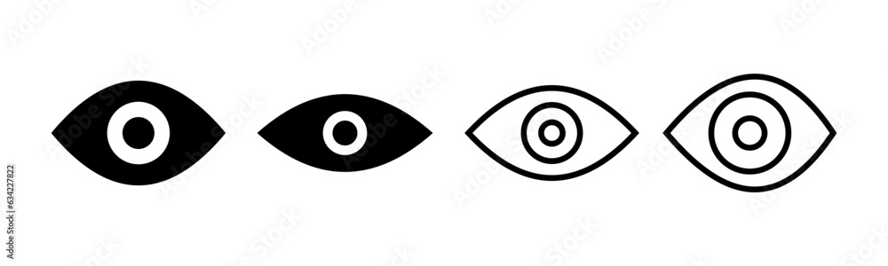 Eye icon set illustration. Eye sign and symbol. Look and Vision icon. Eye icon set illustration. Eye sign and symbol. Look and Vision icon.