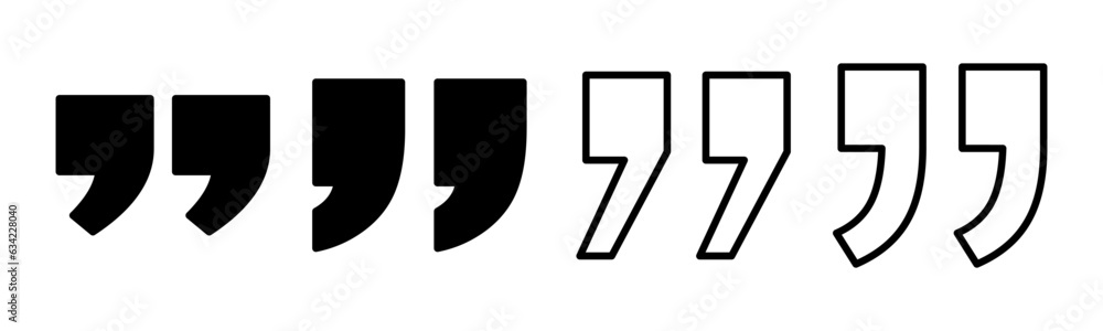 Quote icon set illustration. Quotation mark sign and symbol Quote icon set illustration. Quotation mark sign and symbol