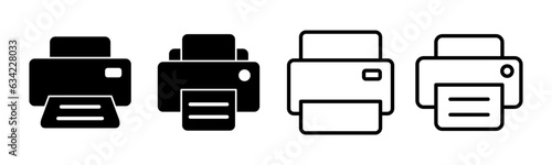 Print icon set illustration. printer sign and symbol