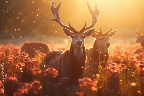 Red Deers in morning Sun © artfisss