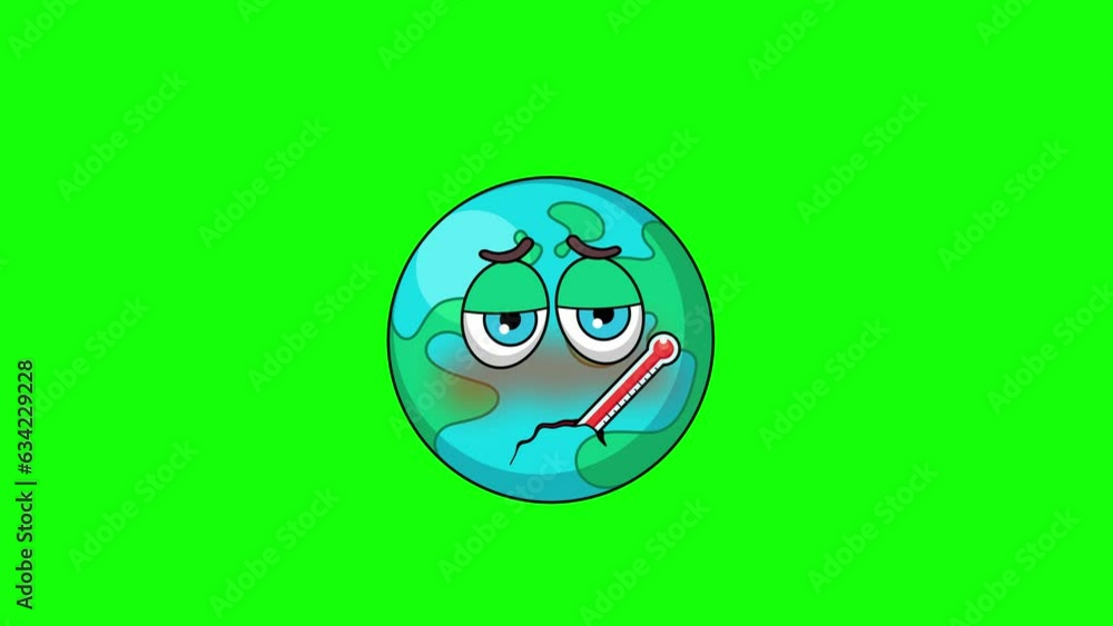 Fever animation of a earth cartoon, with a thermometer
Fever animation of a earth cartoon, with a thermometer