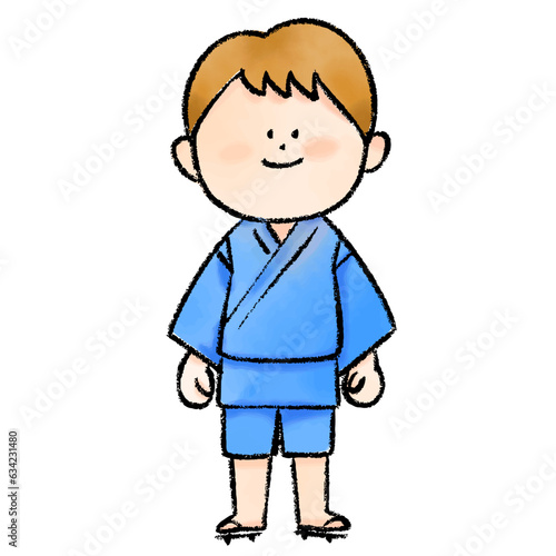 甚平を着た男の子