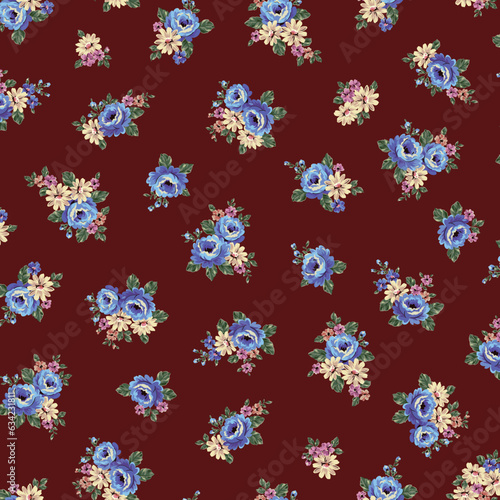 Beautiful rose pattern perfect for textile design,