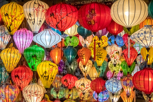 LANTERN of Hoi An ancient town  UNESCO world heritage  at Quang Nam province. Vietnam. Hoi An is one of the most popular destinations for tourist.