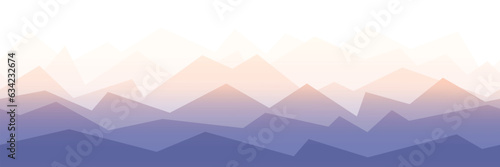 Stylization of a mountain landscape  seamless border  3D imitation  banner
