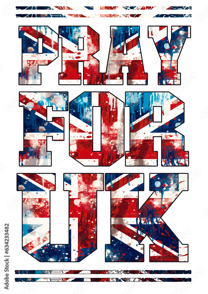 Obraz premium Pray for UK Christian Design