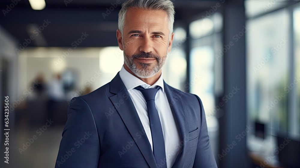 Professional man posing for the camera in an office setting created with AI Professional man posing for the camera in an office setting created with AI