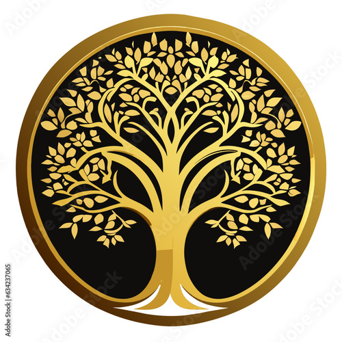 tree gold icon svg