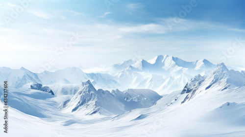 panorama of the snow mountains © basketman23