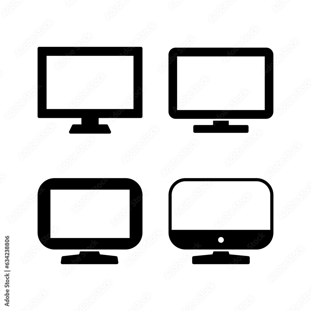 Computer icon vector. computer monitor icon. Computer icon vector. computer monitor icon.