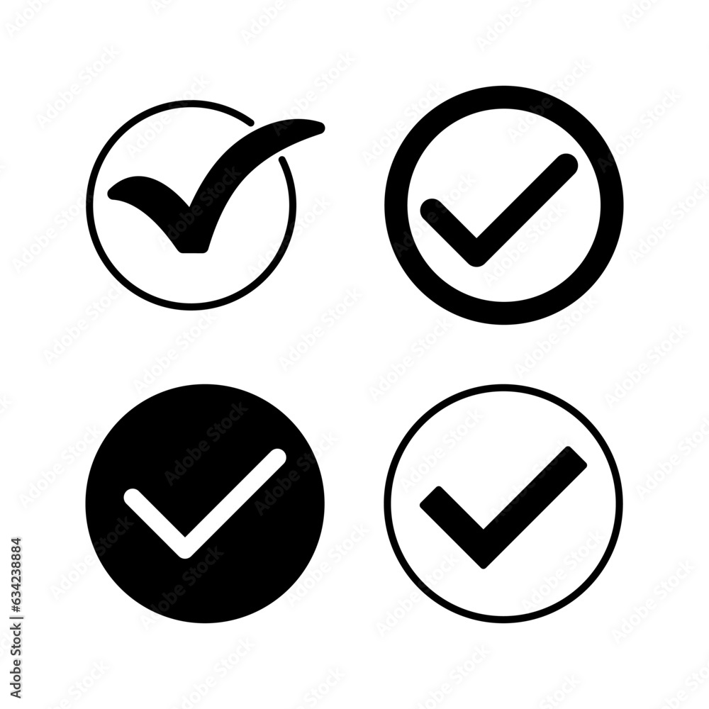 check icon vector. check mark icon. check list button icon. Stock ...