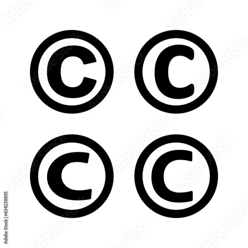 Copyright icon vector. copyright symbol