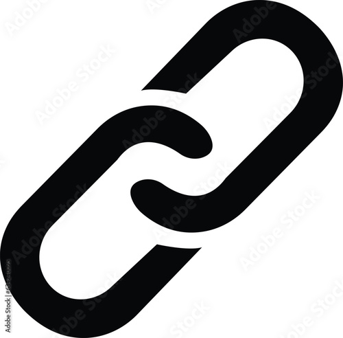 black chain or link icon. Internet URL or webpage link icons. Chain, link icon isolated on white background. chain link icon. Security symbol template for graphic and web design.