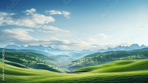 Landscape of natural forest and green fresh nature