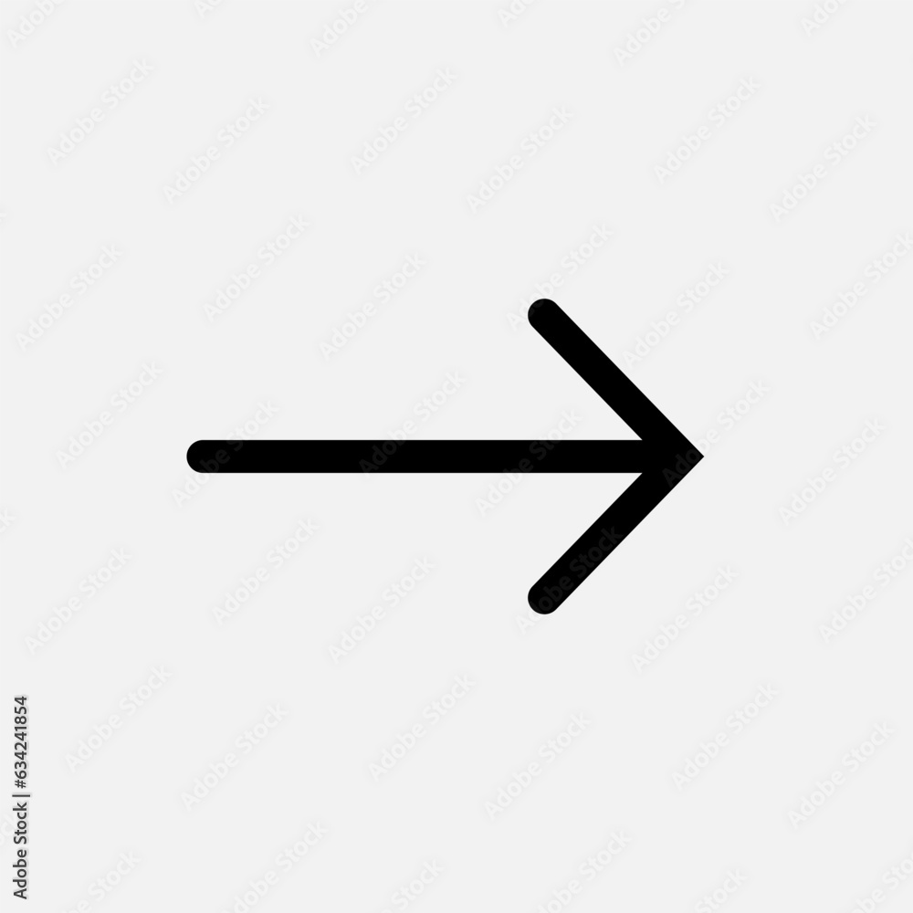 Right Arrow Icon. Flow Direction Symbol Right Arrow Icon. Flow Direction Symbol