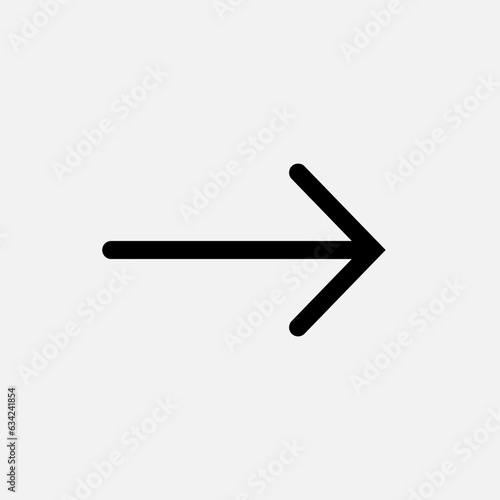 Right Arrow Icon. Flow Direction Symbol