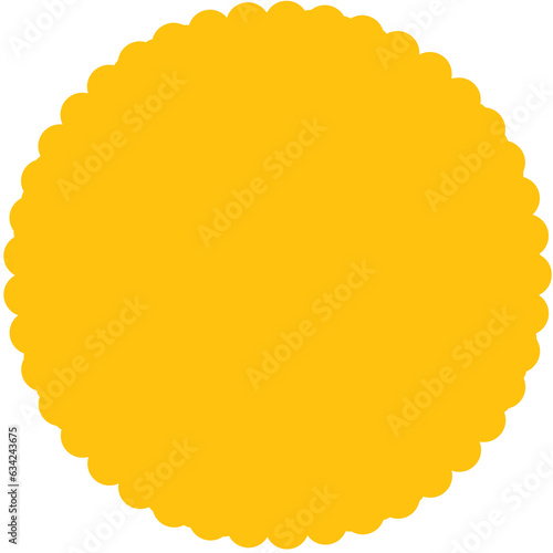 Digital png illustration of yellow shape with copy space on transparent background