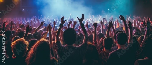 Wallpaper Mural close-up photo of people seen from the back at a music concert Torontodigital.ca