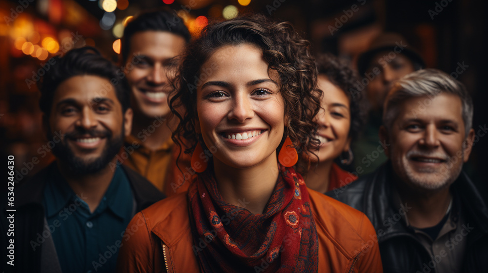 Group of people. Portrait. Generative Ai Group of people. Portrait. Generative Ai