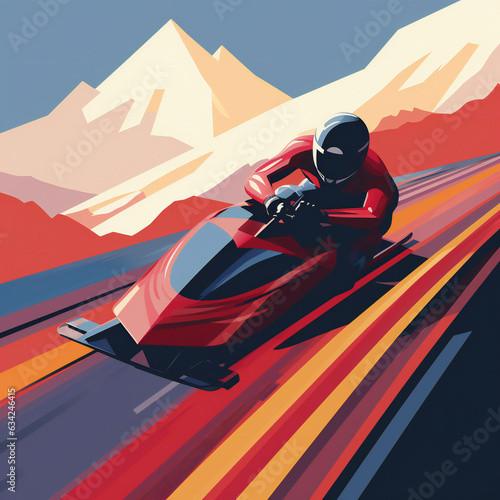 bobsled, generative ai photo