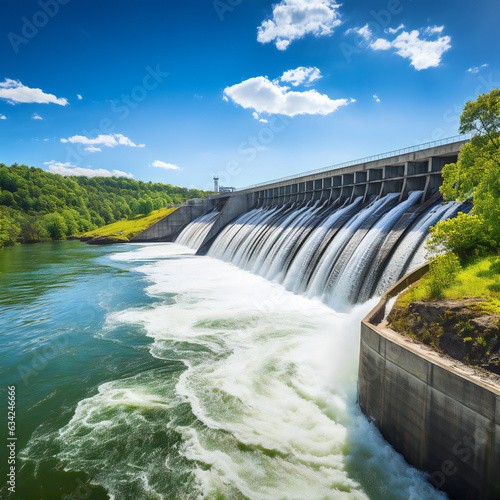 hydroelectric power station  generative ai  dam
