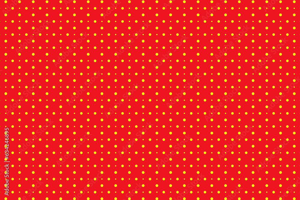 Red and orange polka dots pattern vector art