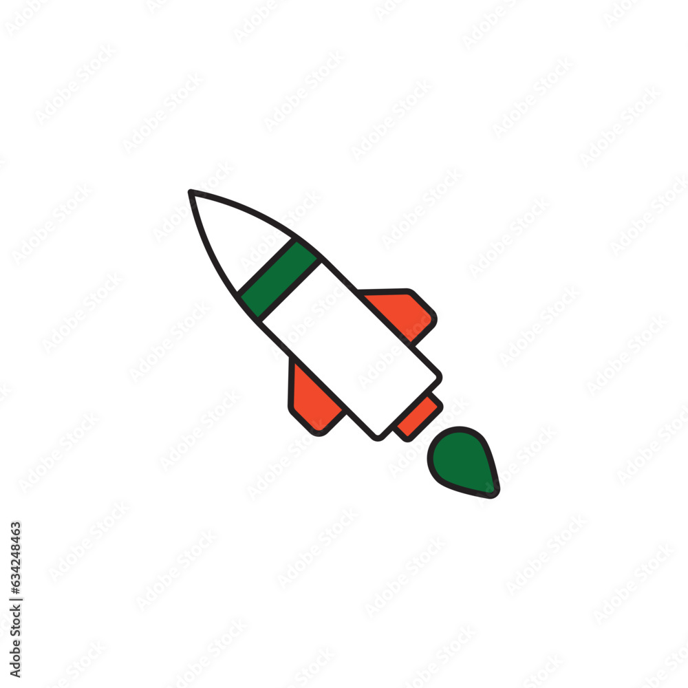 Missile icon design with white background stock illustration Missile icon design with white background stock illustration