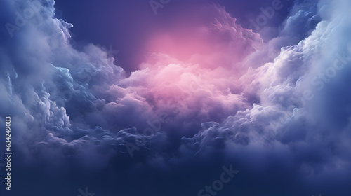 Ethereal Nebula. Abstract Background of Cosmic Clouds and Stars