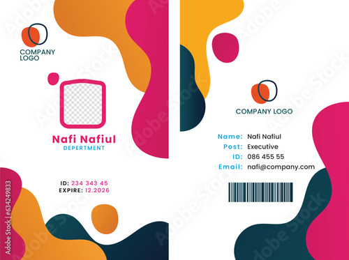 Modern and Minimalist Id Card Template | Creative Id Card Design For Employee 