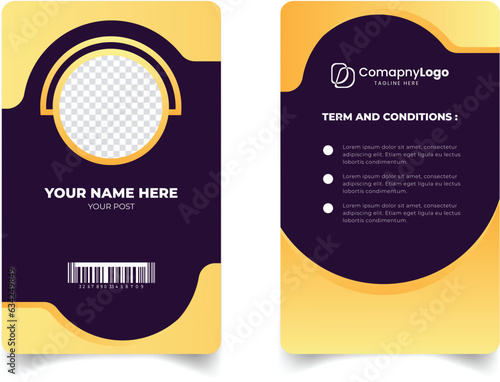 Modern and Minimalist Id Card Template | Creative Id Card Design For Employee 