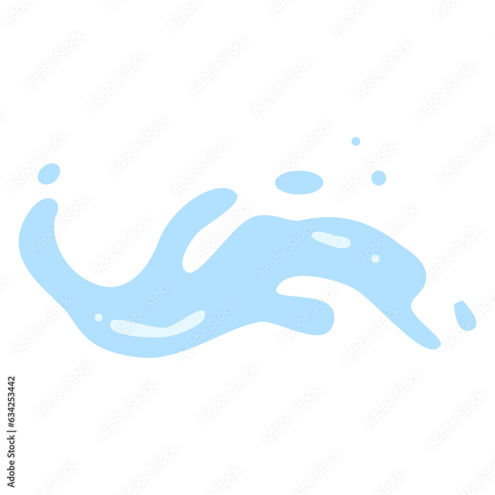 Blue water splash element Blue water splash element