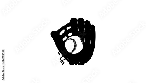 Baseball glove silhouette photo