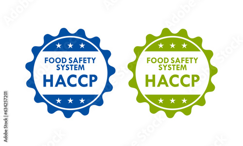 Food safety system design logo template illustration